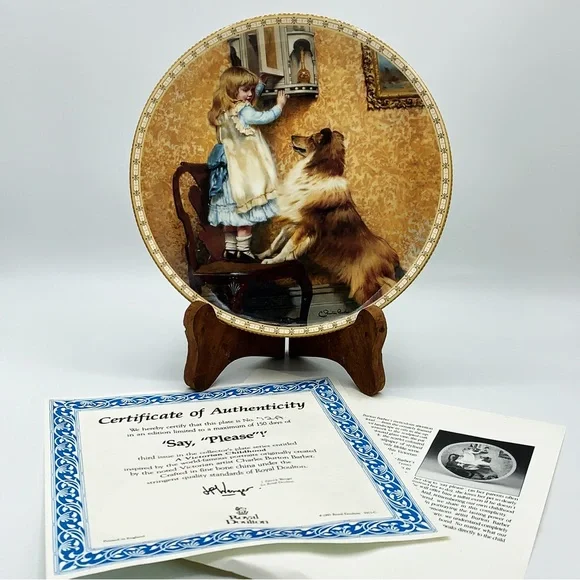 Royal Doulton ‘Say, “Please”!’ A Victorian Childhood - English Bone China Plate - Picture 2 of 3